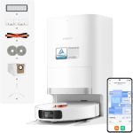 XIAOMI Robot Vacuum X20+, Station Tout-en-Un avec vidage, Lavage & séchage Auto, Aspiration 6000 Pa, évitement d’Obstacles S-Cross™, Navigation LDS, Commande vocale Via Mi Home